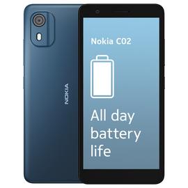 SIM Free Nokia C02 32GB Mobile Phone - Cyan