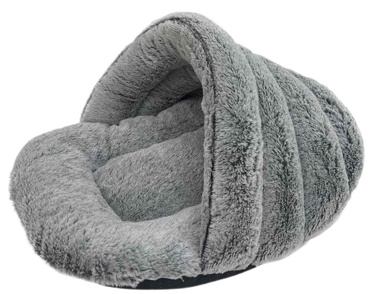 Fluffy Hooded Pet Bed - Large