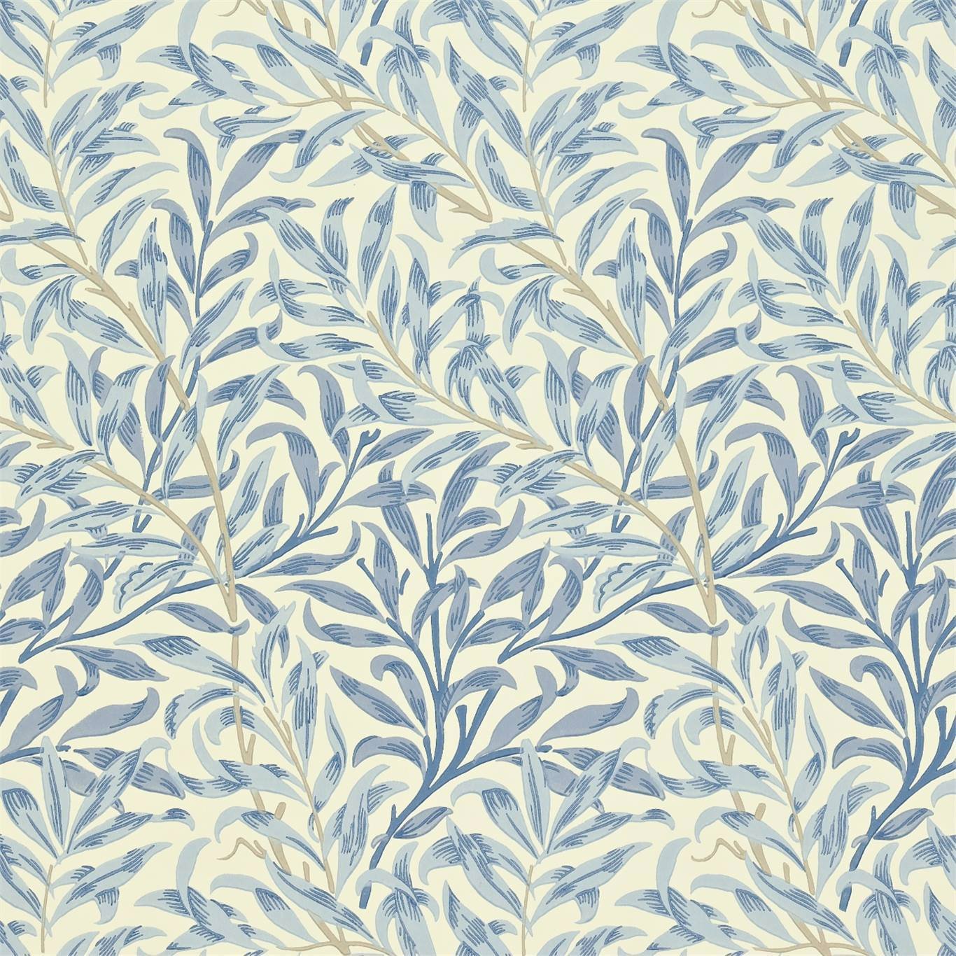 Morris & Co. Willow Bough Blue Floral Wallpaper