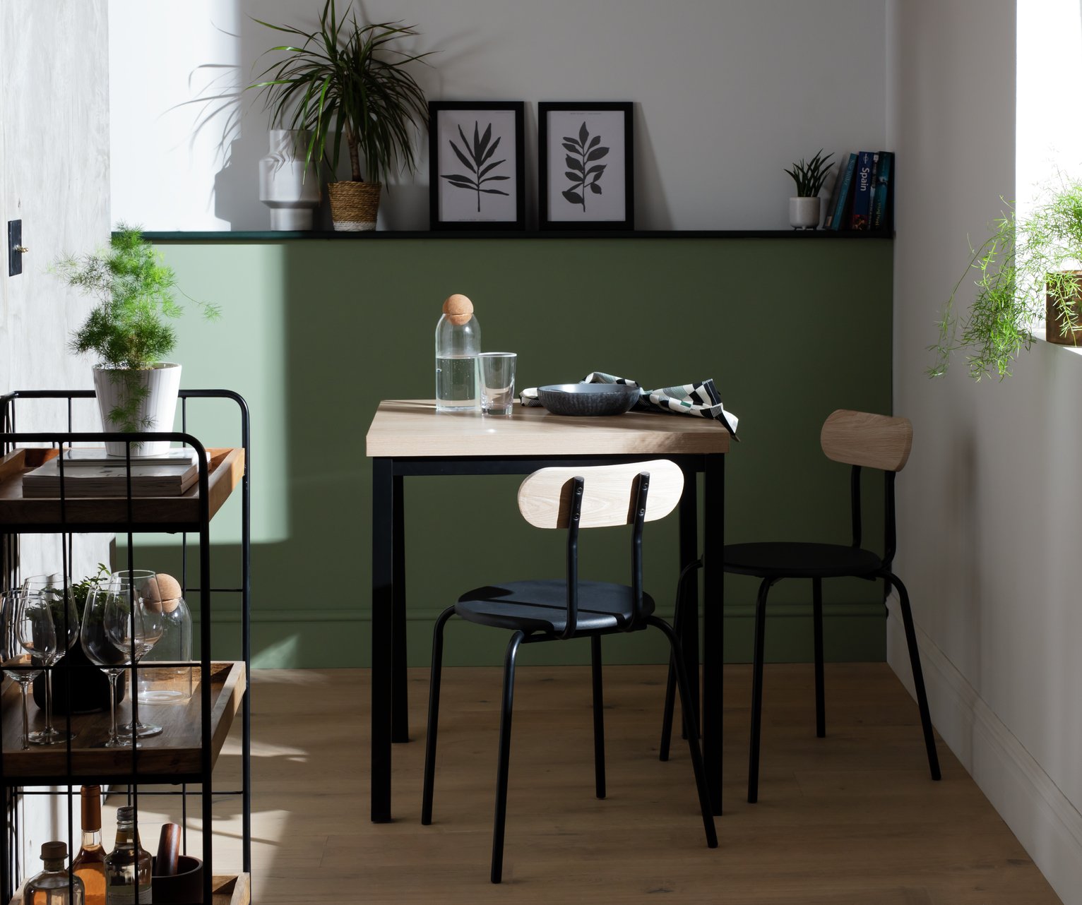 Habitat Zayn Birch Dining Table & 2 Birch Chairs