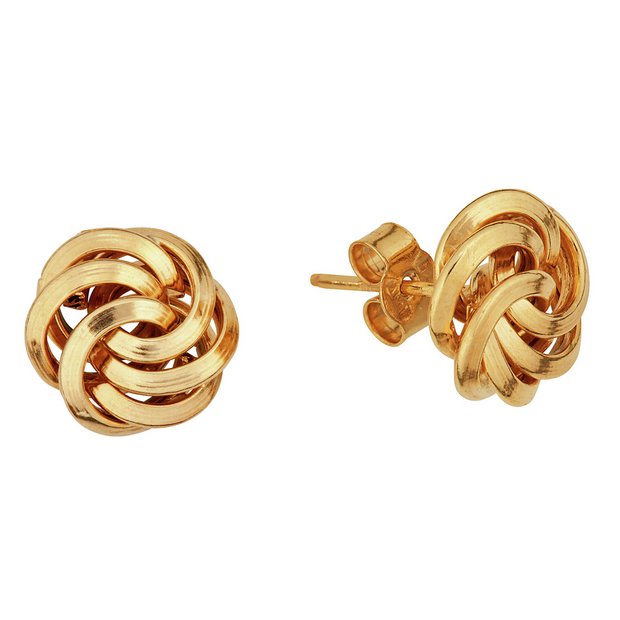 Buy Revere 9ct Yellow Gold Knot Stud Earrings Womens Earrings Argos
