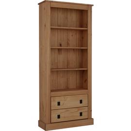 Argos Home Solid Pine 2 Drawer Bookcase