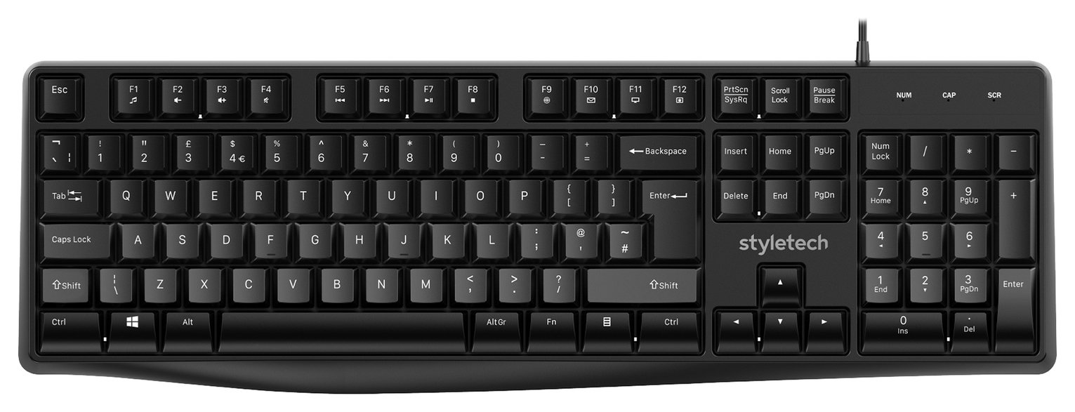 Styletech K100 Wired Keyboard - Black