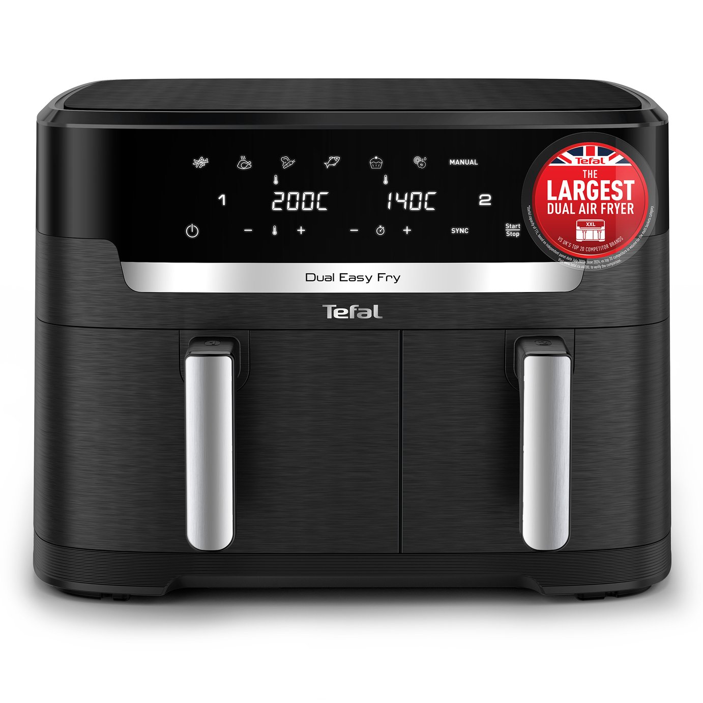 Tefal Easy Fry Dual XXL EY9428G0 11L Air Fryer - Black