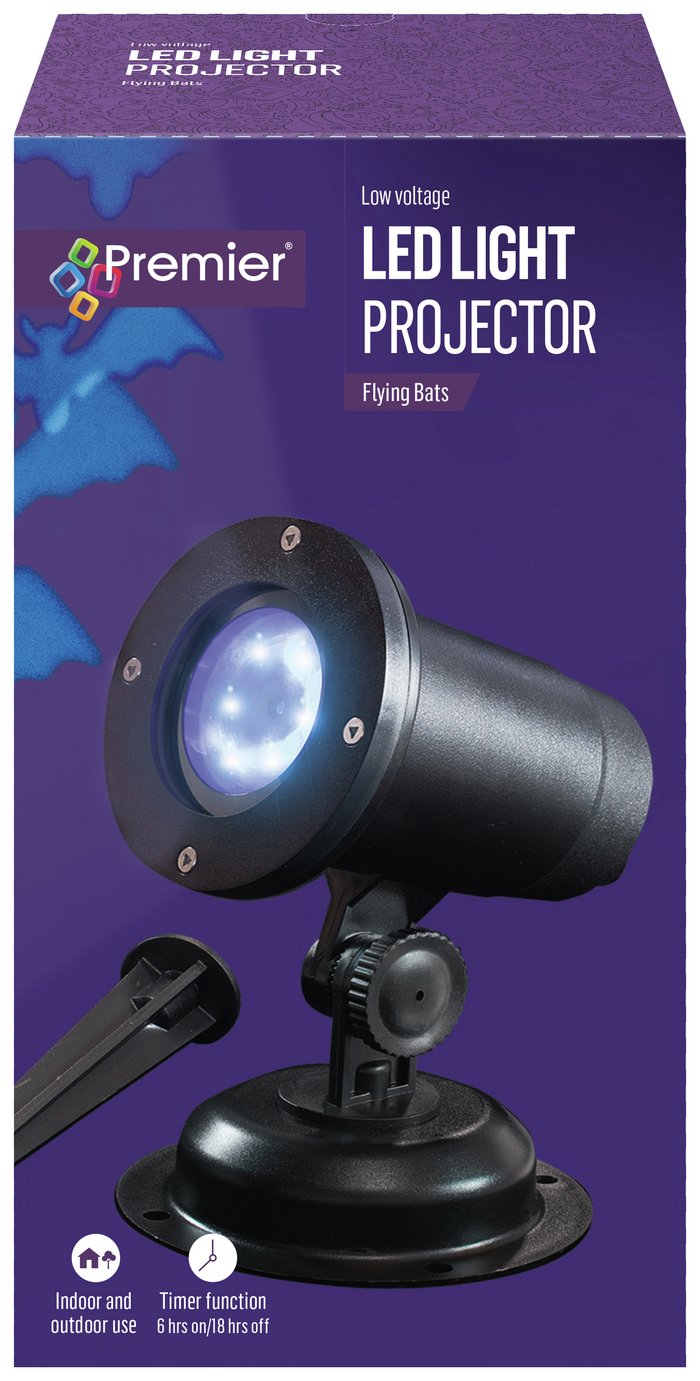 Premier Decorations LED Halloween 4 Bats Projector