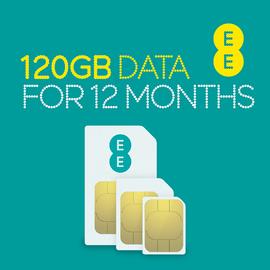EE 120GB Pay As You Go Data Only Sim Card