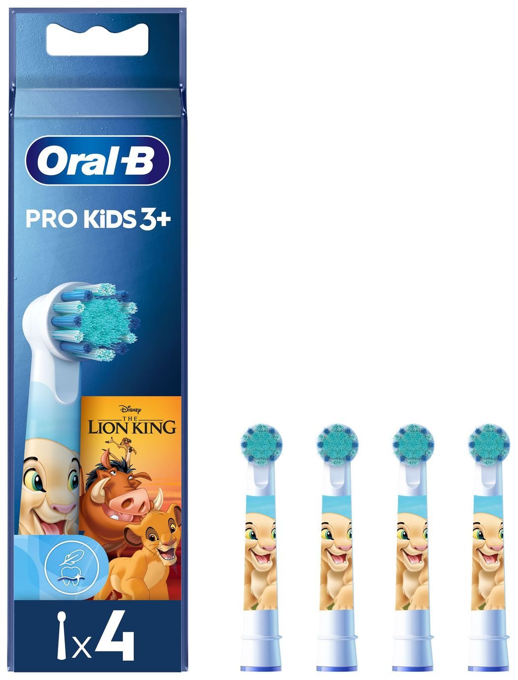 Oral-B Pro Kids Lion King Toothbrush Heads - 4 Pack