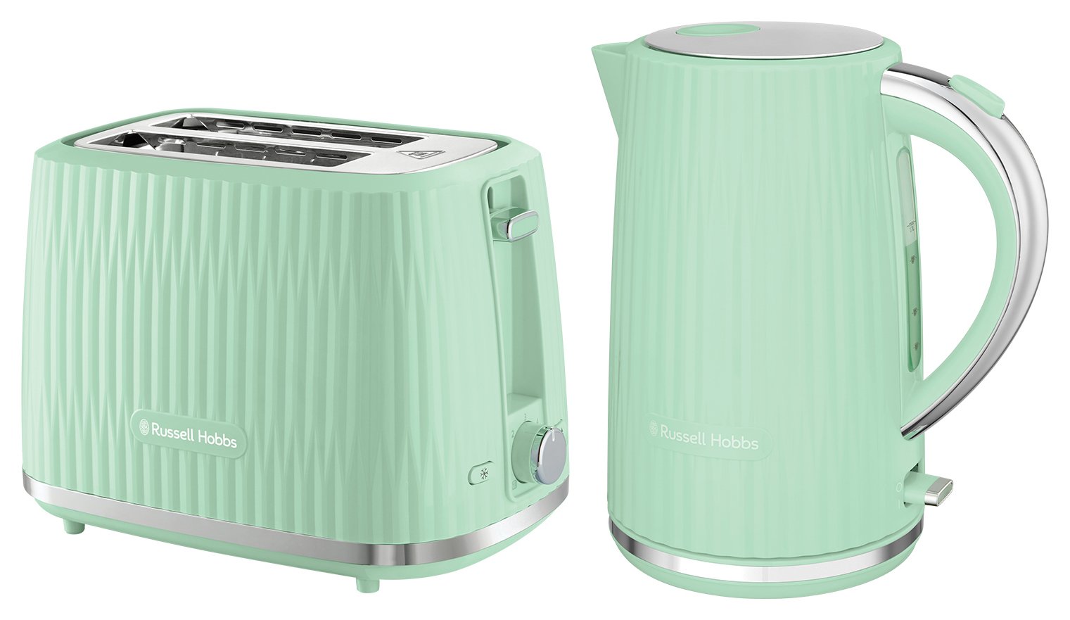 Russell Hobbs Eden Pistachio Green Kettle & Toaster 27364BU