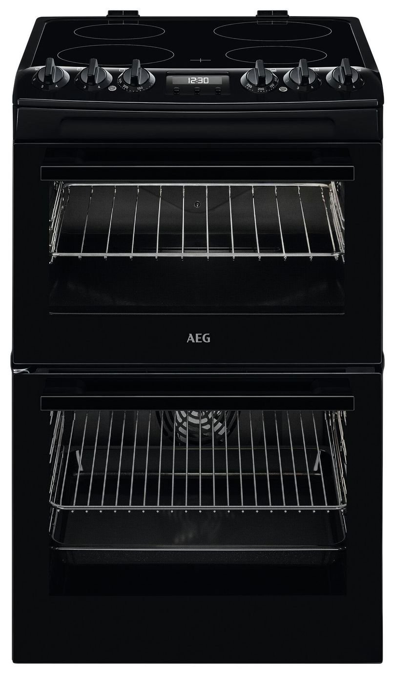 AEG CCX1530ACB 55cm Double Electric Cooker - Black