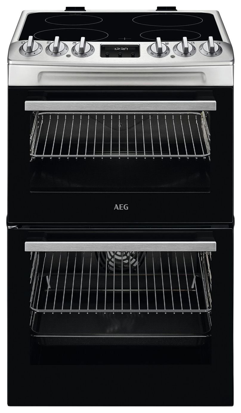 AEG CCX1530ACM 55cm Double Electric Cooker - S/Steel