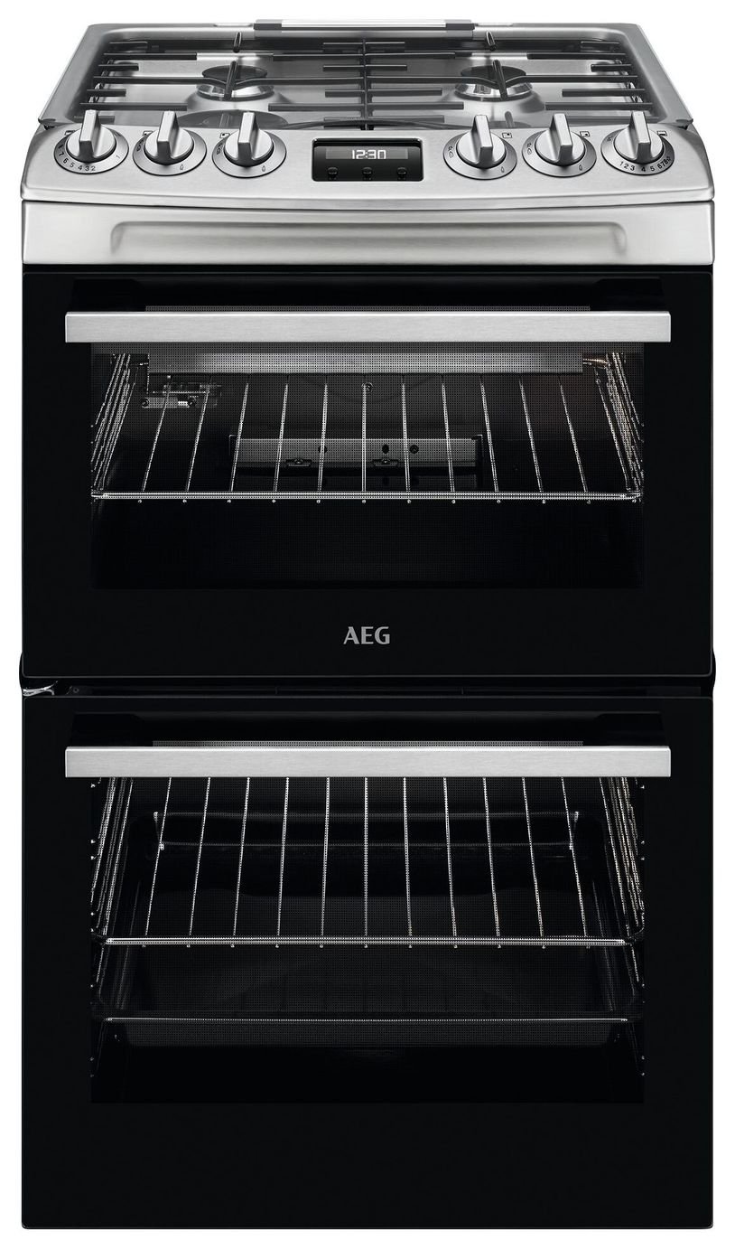 AEG CGX1130ACM 55cm Double Oven Gas Cooker - S/Steel