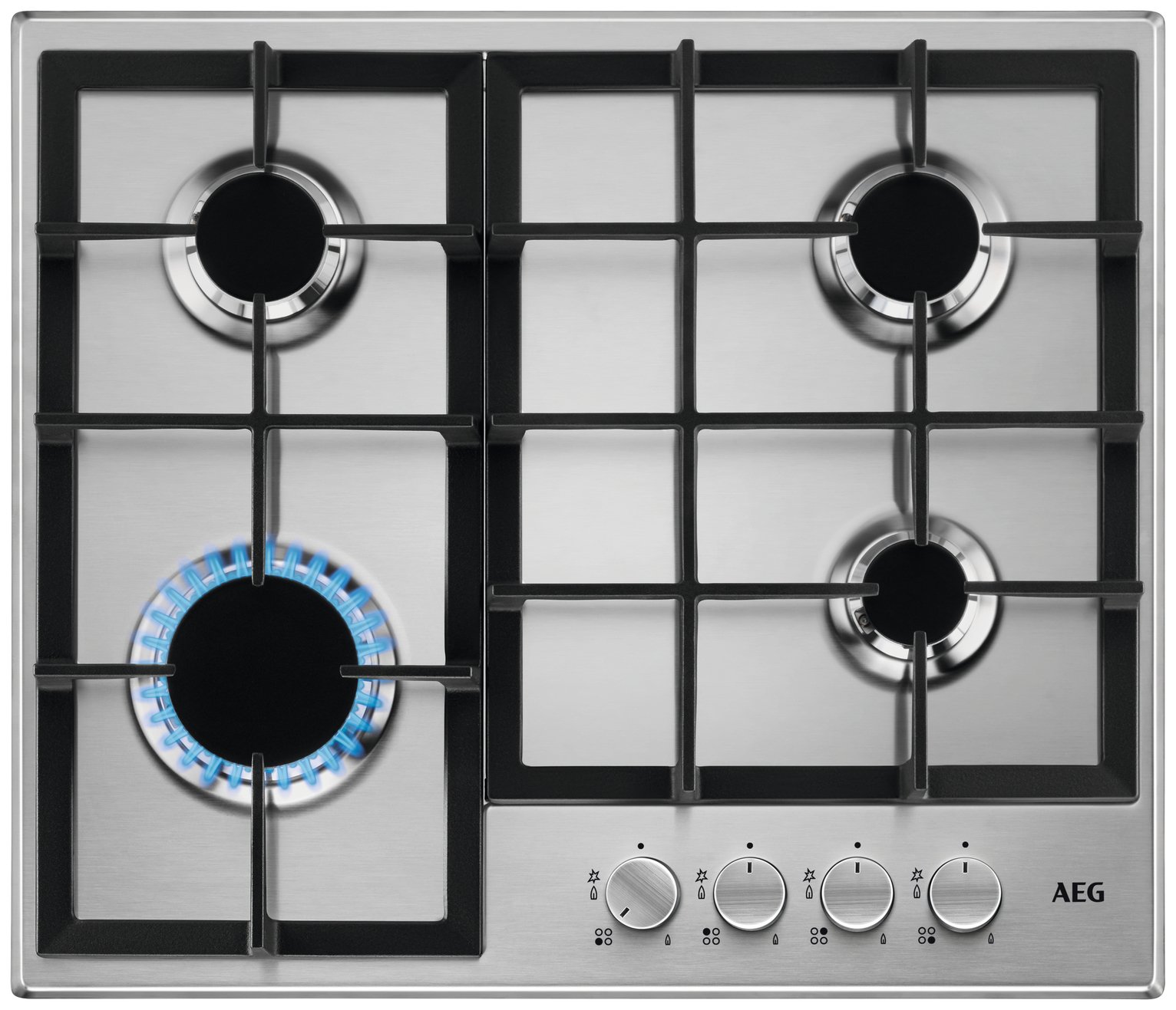 AEG HGE64200SM Gas Hob - Stainless Steel
