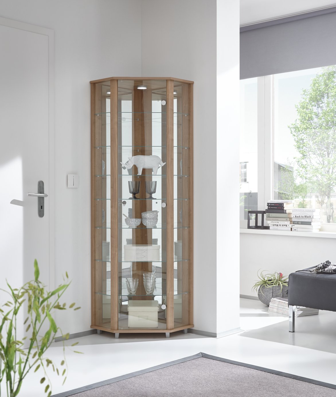 Argos Home 7 Shelf Glass Corner Display Cabinet