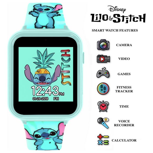 Moby fox Disney Stitch Smartwatch-riem En-bol Transparant