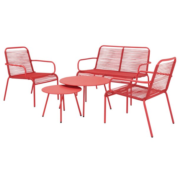 Buy Argos Home Ipanema 4 Seater Sofa Set Coral Patio Sets Argos