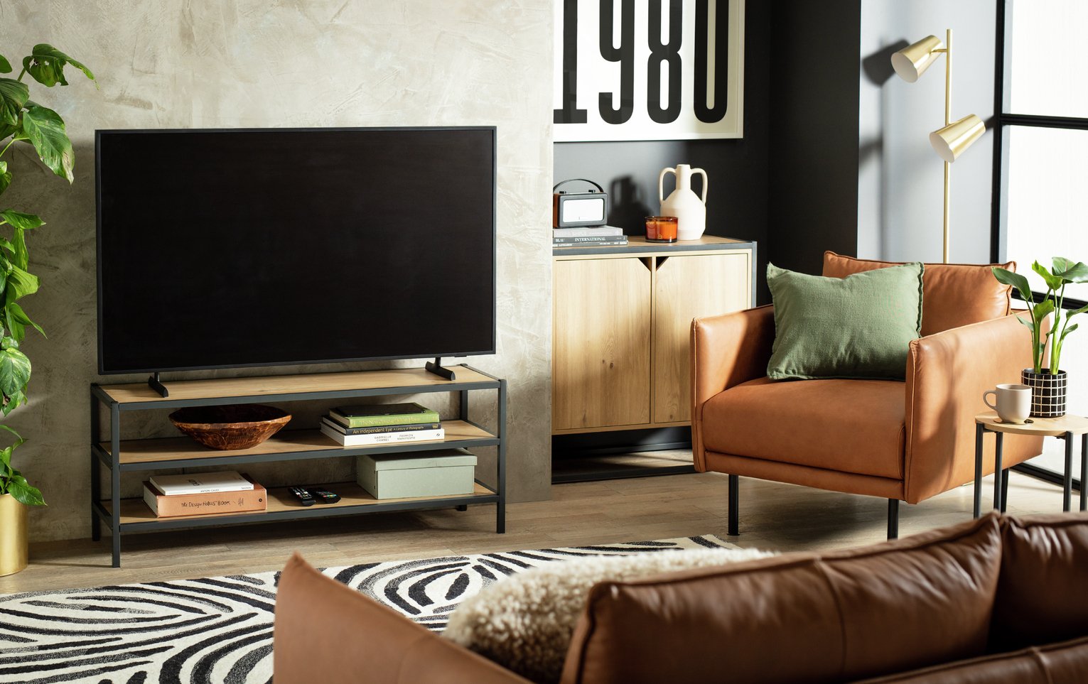 Argos Home Loft Living TV Bench - Natural