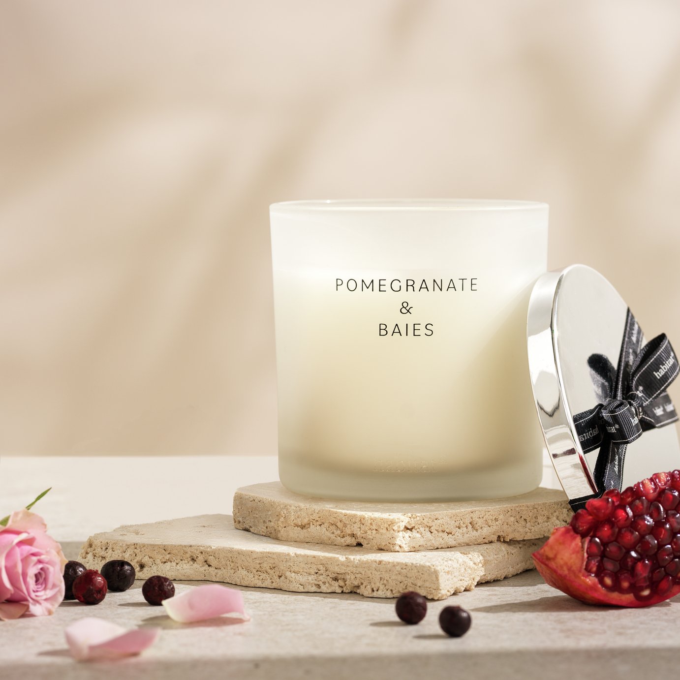 Habitat Candle with Lid - Pomegranate & Baies