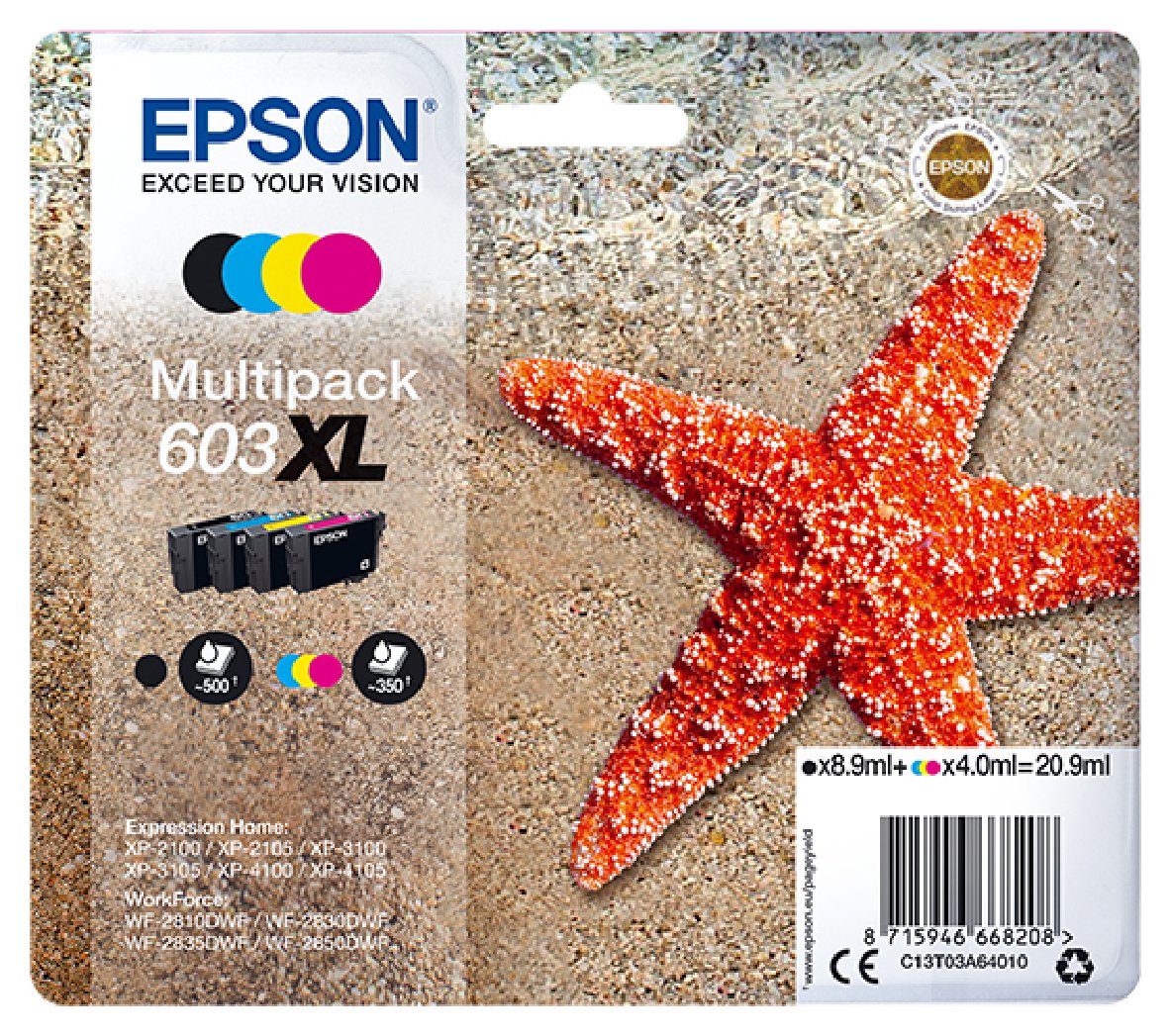 Epson 603 XL High Capacity Ink Cartridges - Black & Colour