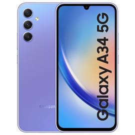 SIM Free Samsung Galaxy A34 5G 256GB Mobile Phone - Violet