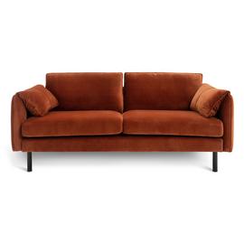 Habitat Bexley Fabric 3 Seater Sofa in a Box - Rust Orange