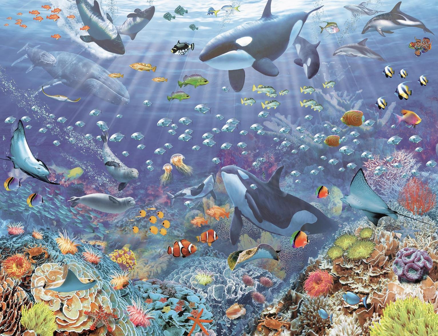 Walltastic Underwater Scene Kids Wall Mural
