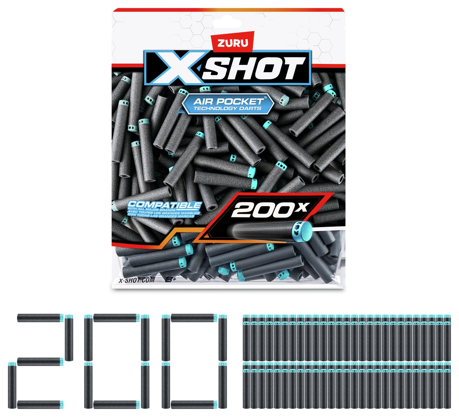 XSHOT Excel 200PK Refill Darts