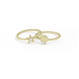 Disney Gold Plated Silver The Little Mermaid Rings Set of 2