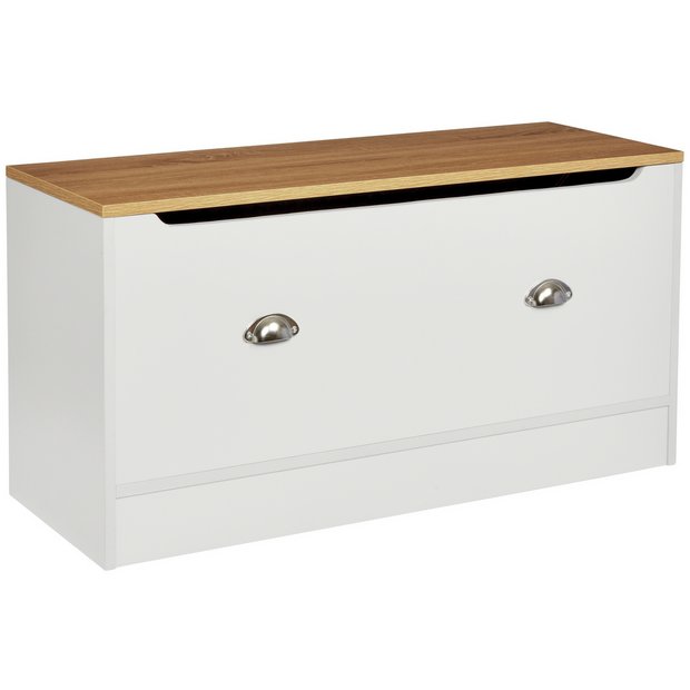 Argos white best sale blanket box