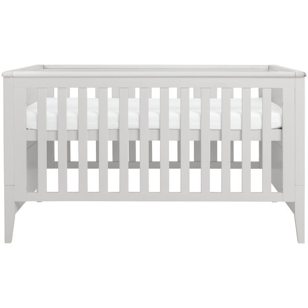 Buy Cuggl Canterbury Cot Bed With Mattress Light Grey Cots and cot beds Argos