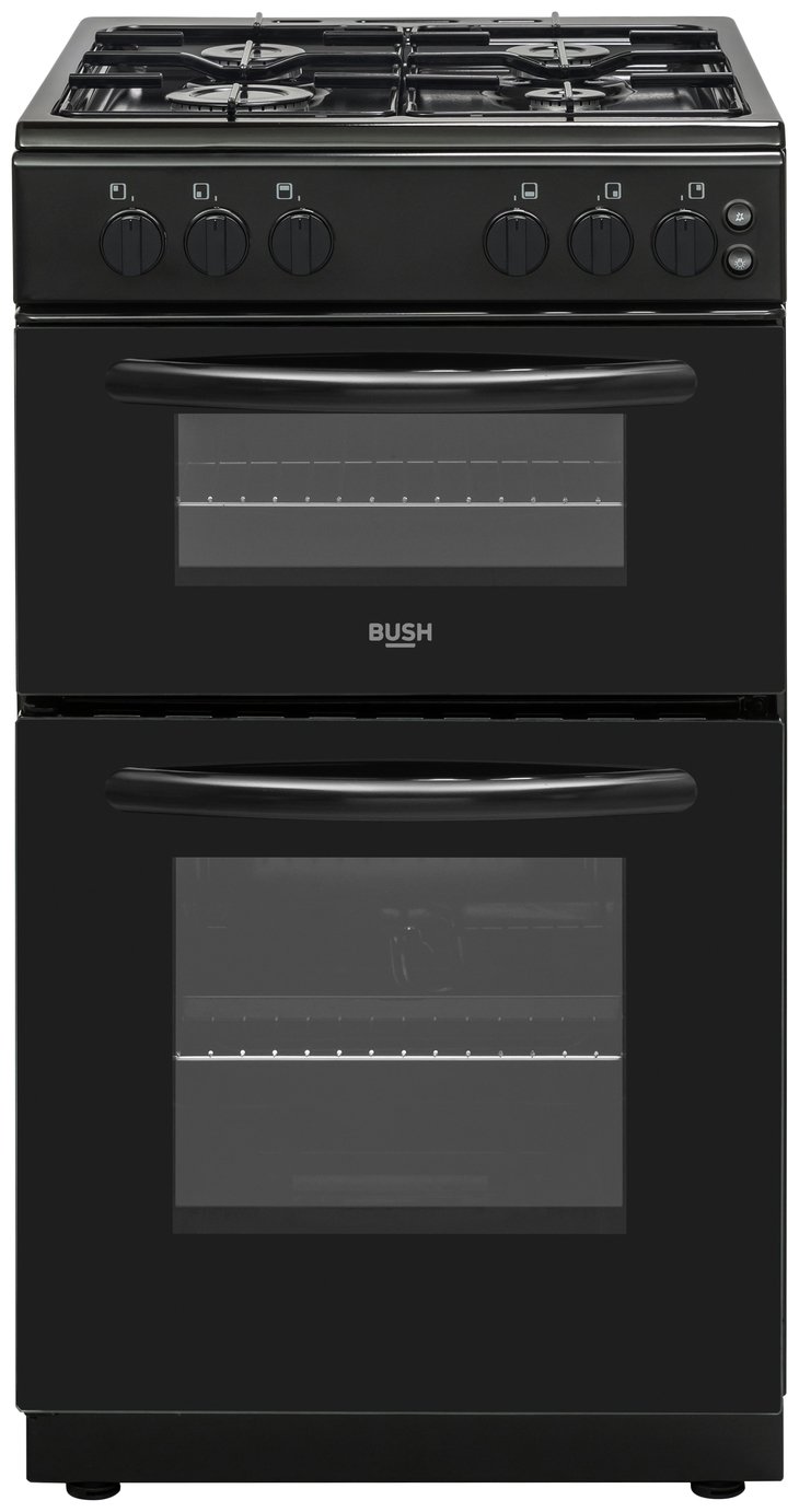 Buy Bush CTFS60DFCB 60cm Double Oven Dual Fuel Cooker Black