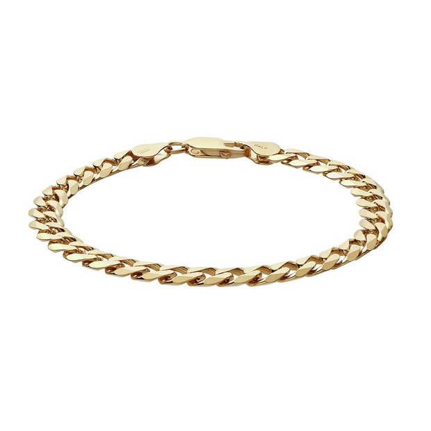 Buy 9ct Gold Plated Sterling Silver Curb Bracelet at Argos.co.uk - Your ...