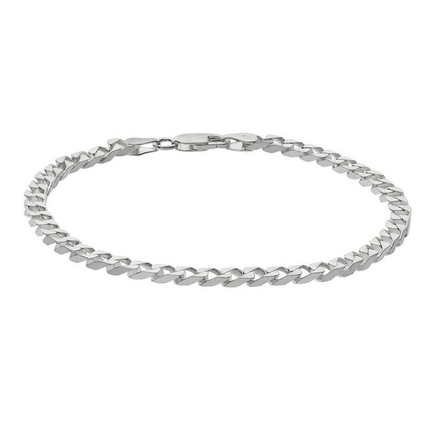 Buy Sterling Silver Square Curb Bracelet at Argos.co.uk - Your Online ...