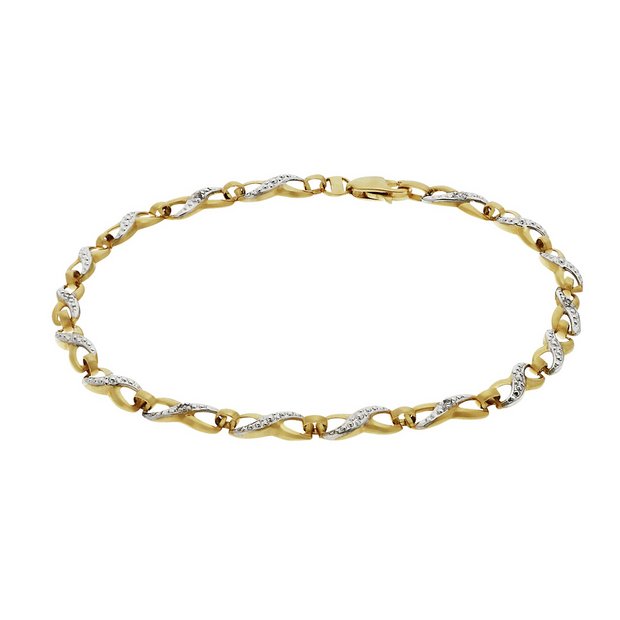 Buy Revere 9ct Gold Diamond Accent Twist Bracelet at Argos.co.uk - Your ...