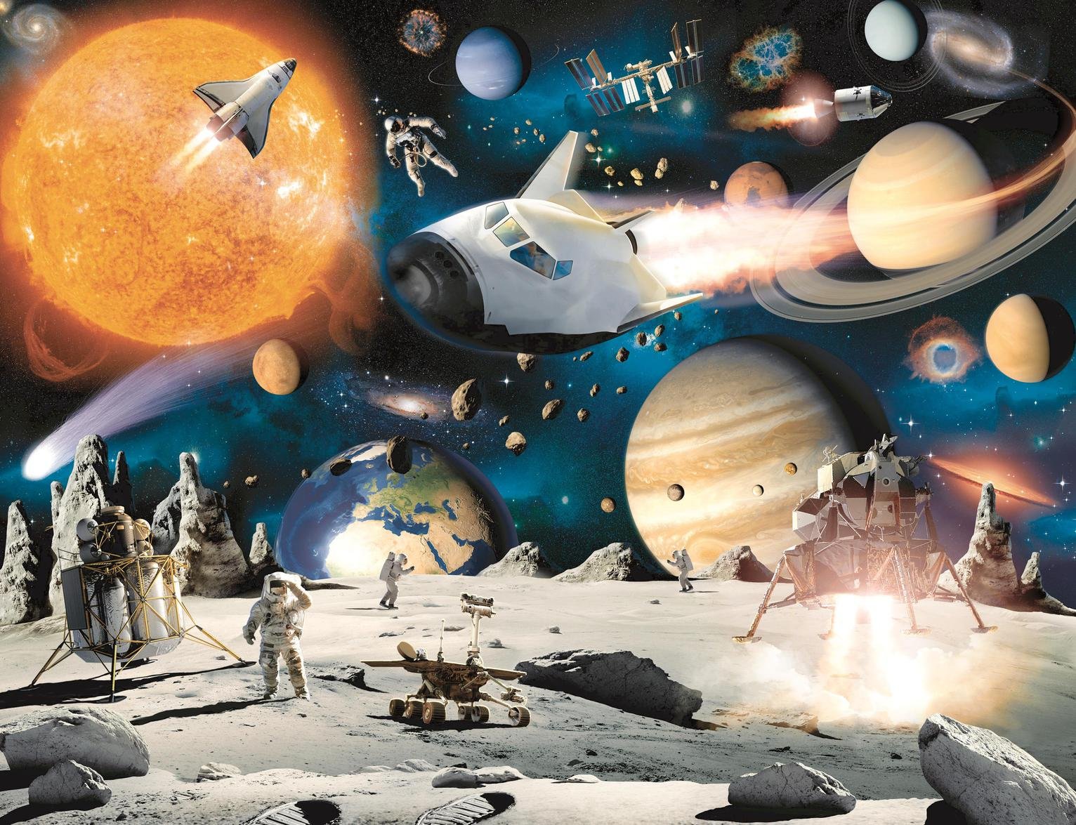 Walltastic Space Adventure Kids Wall Mural