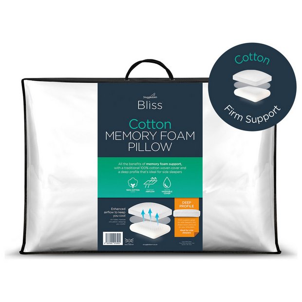 Buy Snuggledown Bliss Cotton Touch Memory Foam Firm Pillow, Pillows