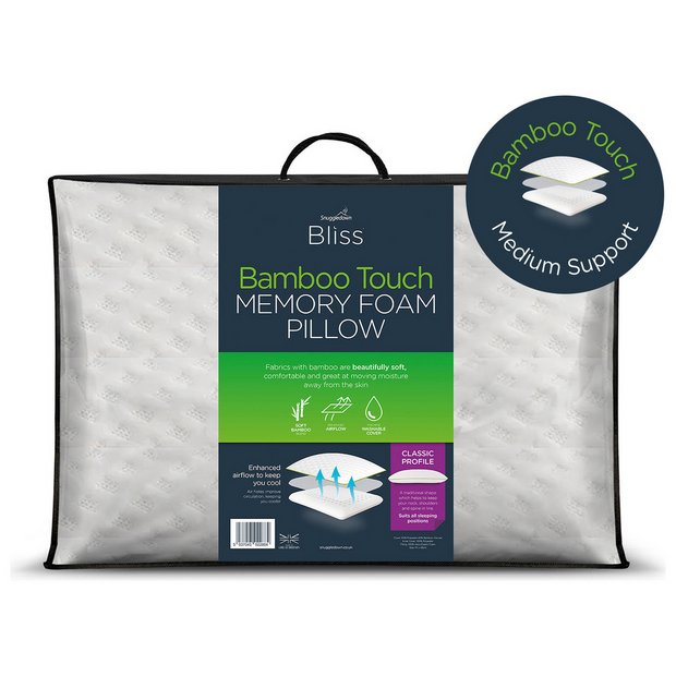 Buy Snuggledown Bliss Bamboo Touch Memory Foam Medium Pillow