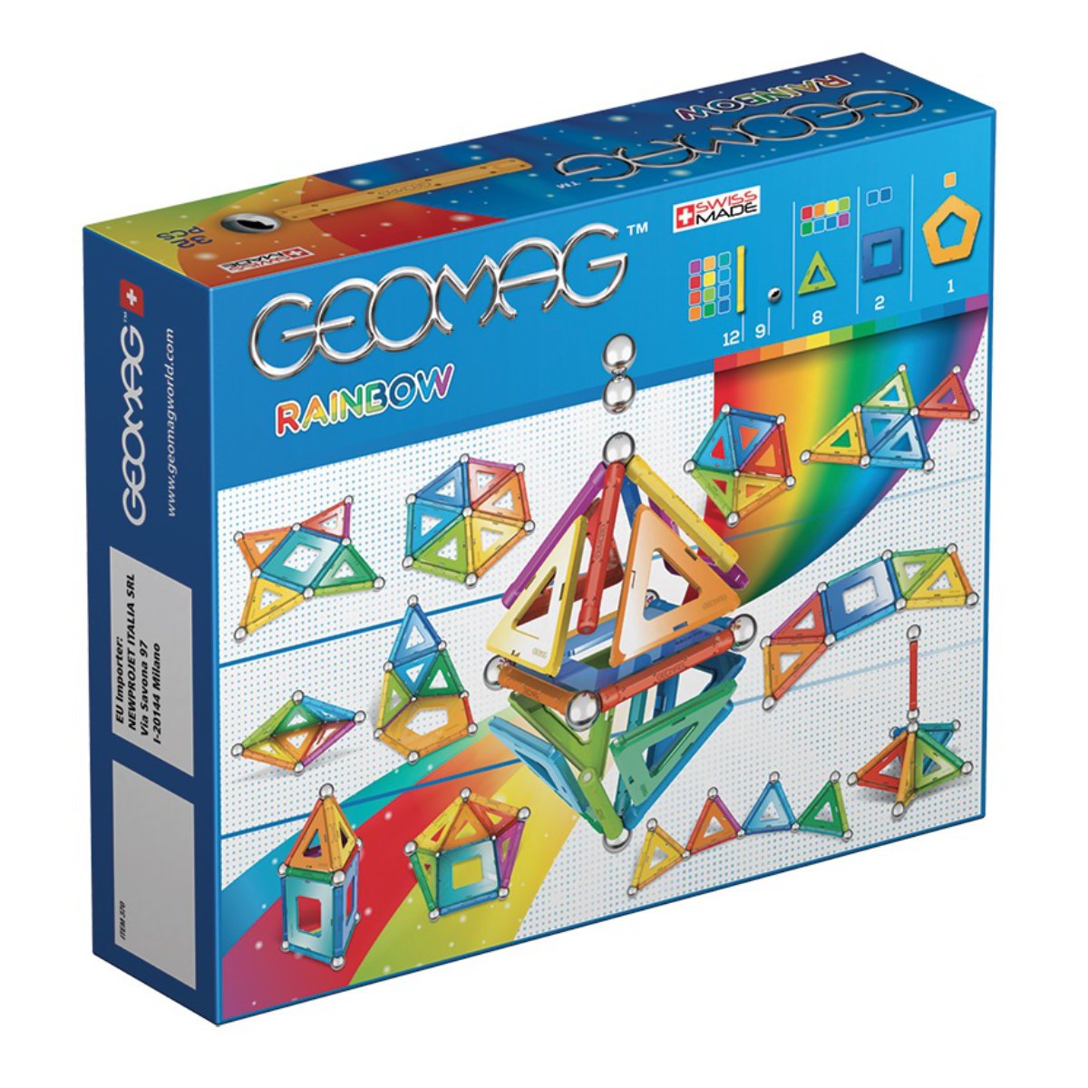 Geomag Rainbow 32 Piece Magnetic Construction Set
