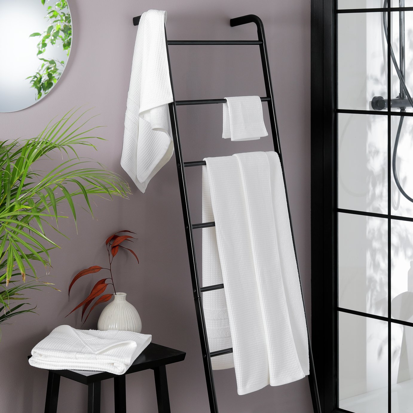 Habitat Organic Cotton Waffle 4 Piece Towel Bale