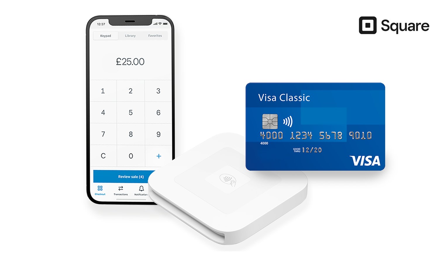 Square Card Reader & Portable Payment Machine - Pocket Size