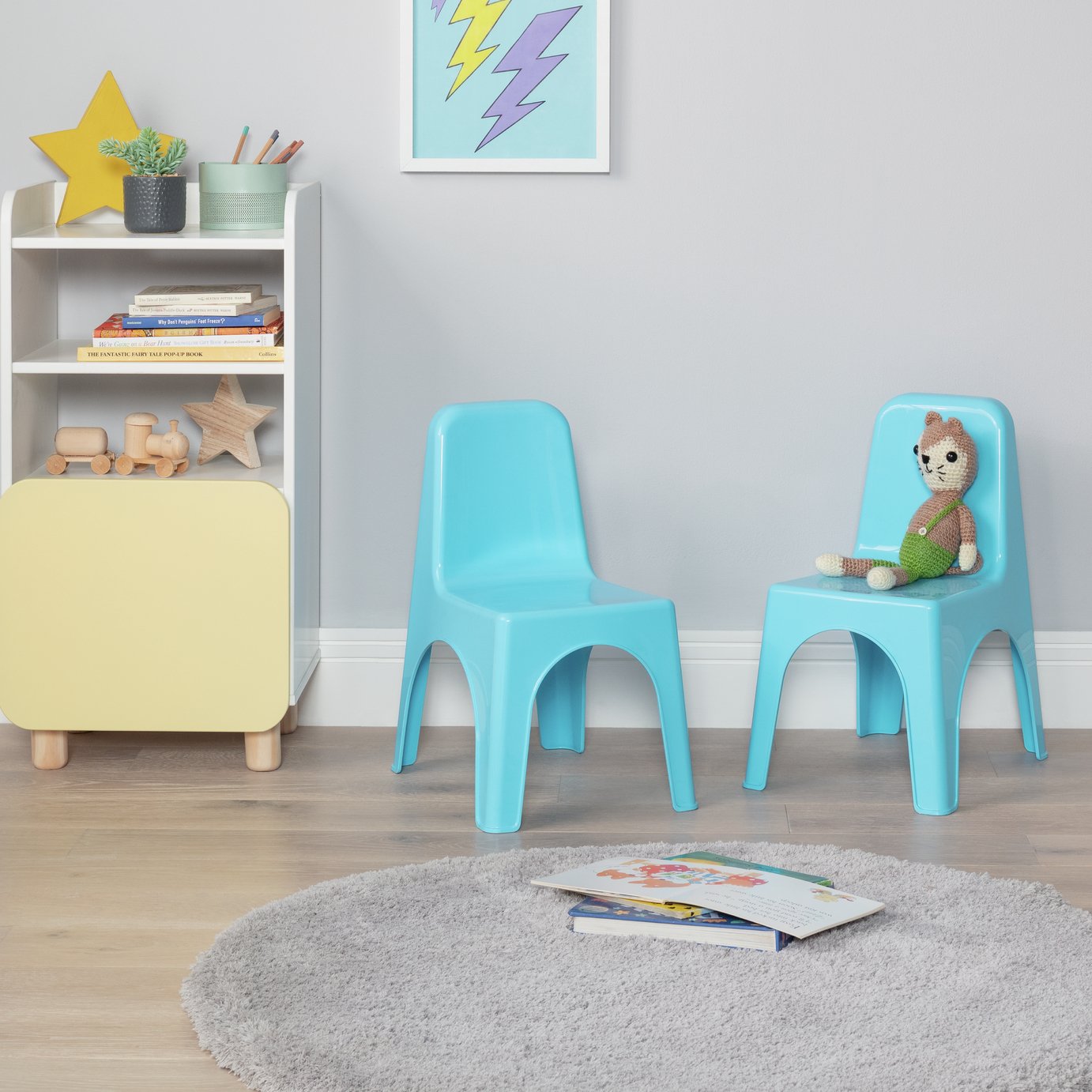 argos childrens table and chairs white