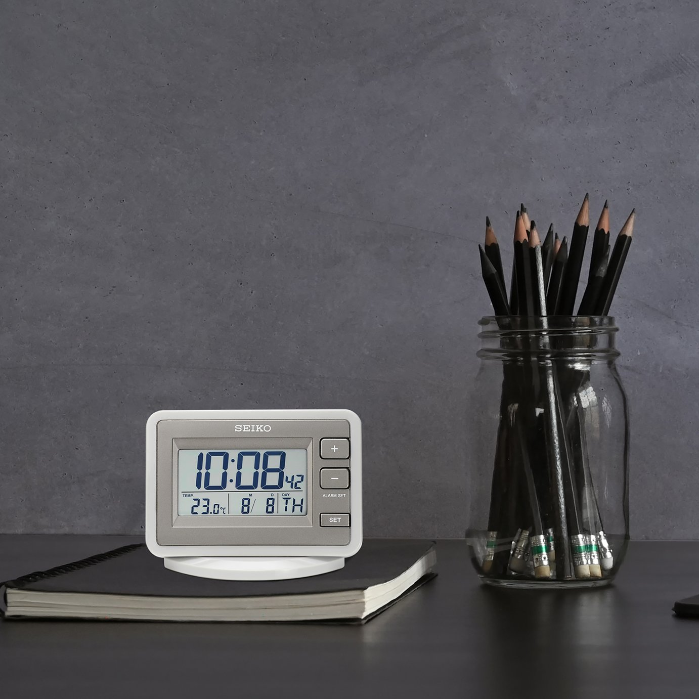 Seiko Clocks LCD Alarm Clock