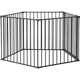 Scandinavian Pet Pen with Wall Fittings-Black