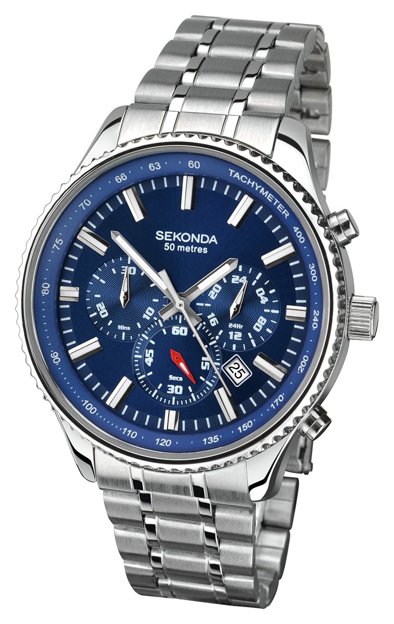 sekonda mens watch blue face