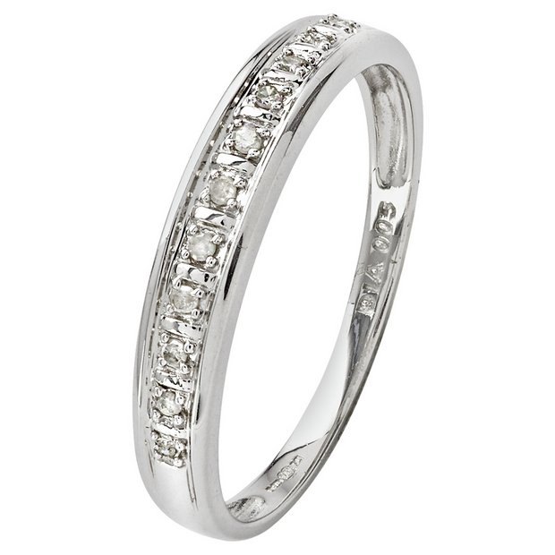 Buy 9ct White Gold Diamond Accent Eternity Ring at Argos.co.uk - Your ...