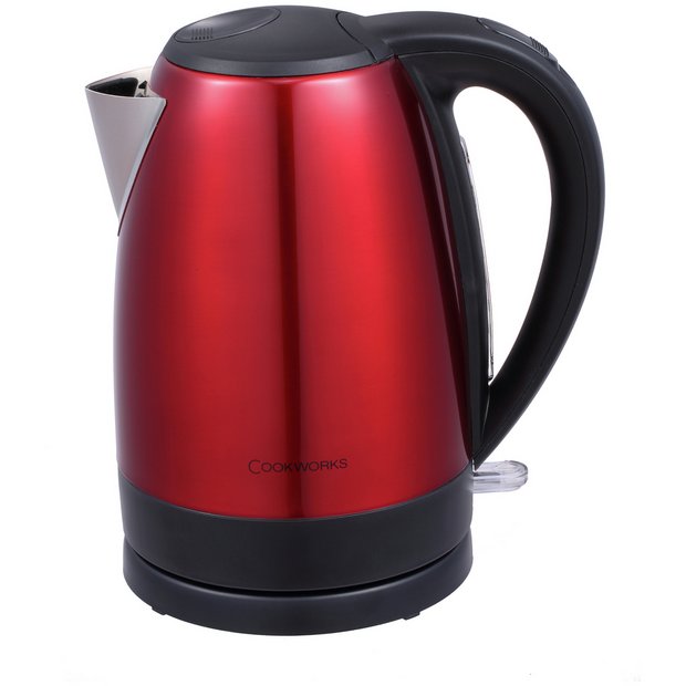 Buy Cookworks Stainless Steel Red Jug Kettle at Argos.co.uk - Your ...