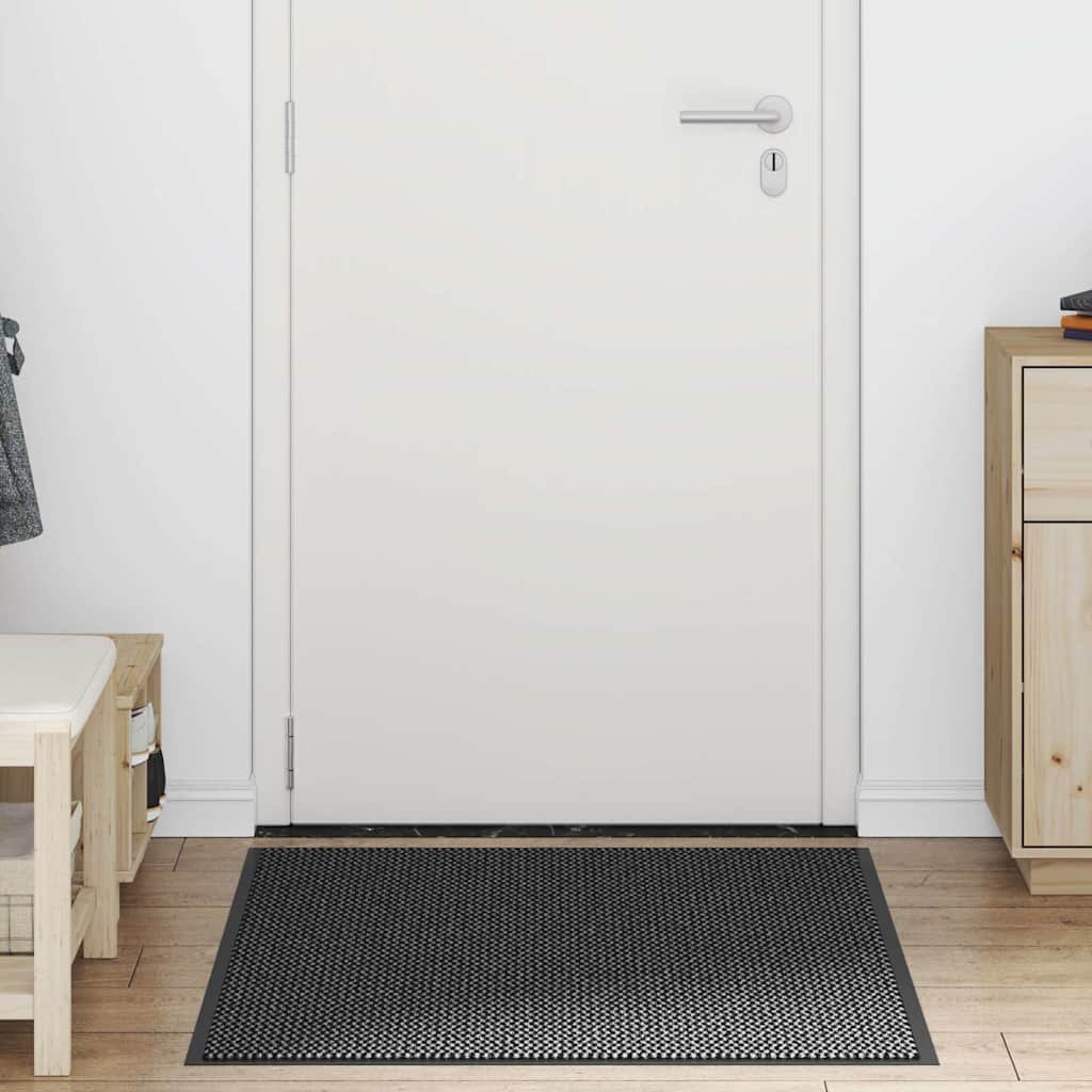 Walplus Polypropylene Pattrened Doormat - Anthracite - 80 x 120 cm