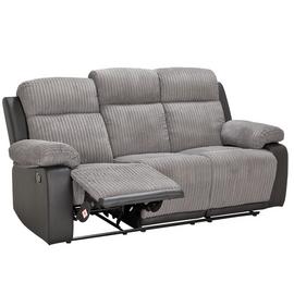 Argos Home Bradley 3 Seater Fabric Recliner Sofa - Charcoal