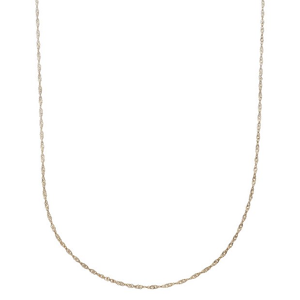 Buy 9ct Gold Solid Diamond Cut Twisted Curb Chain at Argos.co.uk - Your ...