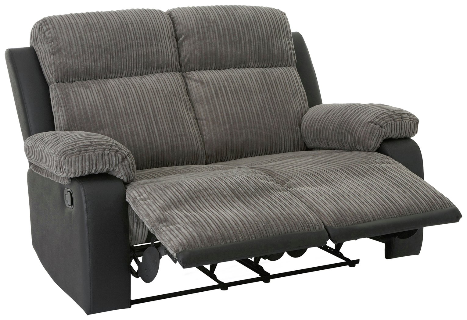 Argos Home Bradley Fabric 2 Seater Recliner Sofa - Charcoal