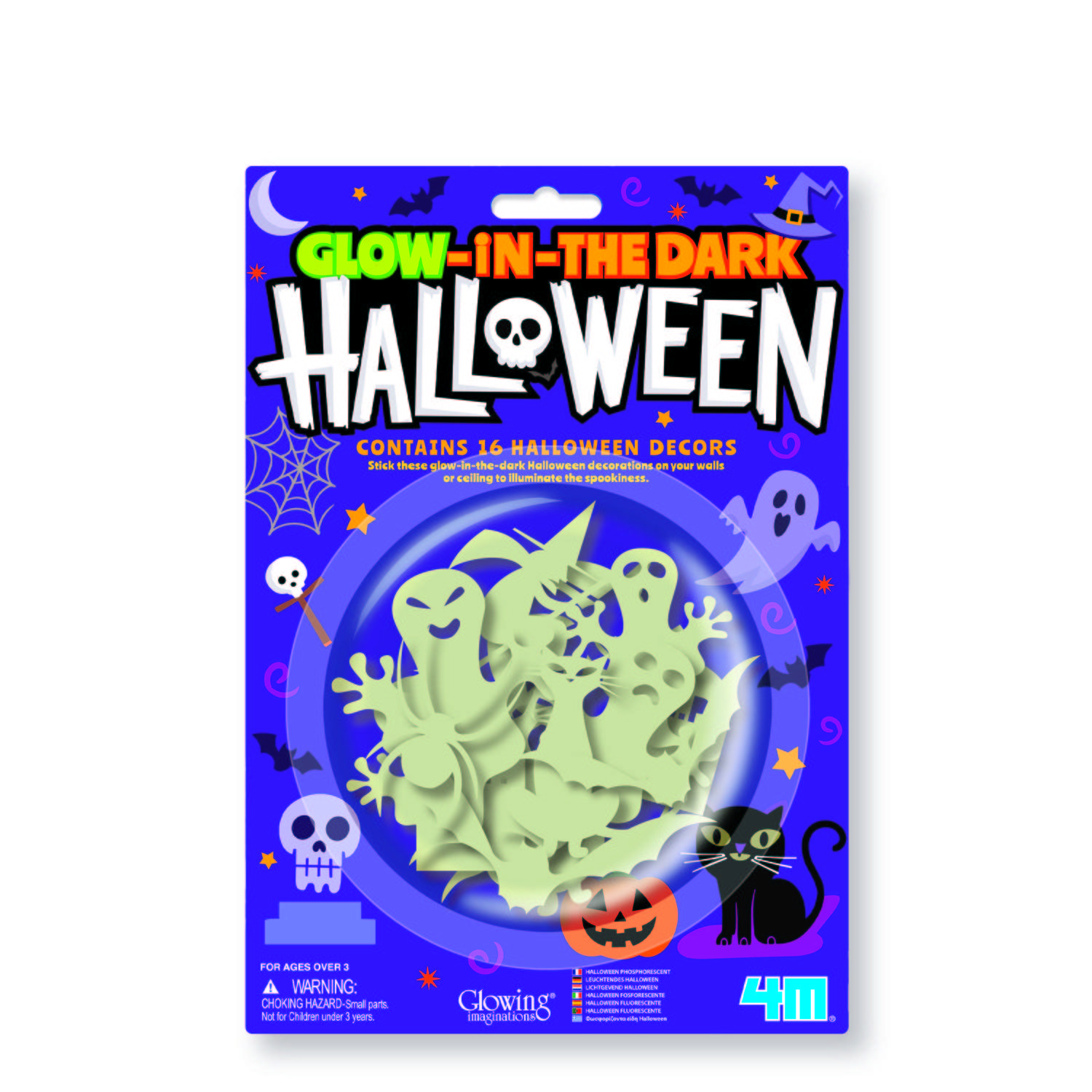4M Glow in the Dark Halloween Decorations Set - 3 Years+